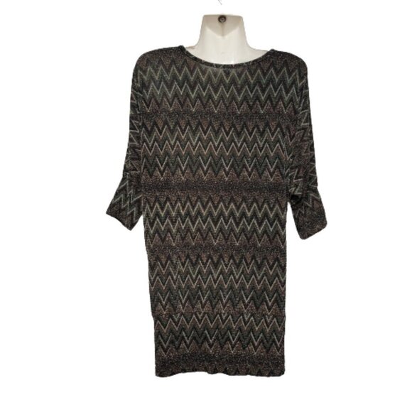 𝅺SPARKLY Brown and Black Zig Zag- One Size Fits Most - Picture 2 of 9